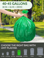 100 Count 100% Biodegradable and Compostable Trash Bags, 40-45 Gallon, 20 - Image 2