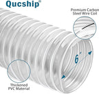 PVC Dust Collection Hose 6" x 5'- Heavy PVC Fume Collection Hose - Image 2