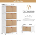 VECELO 3 Tier Storage Bins - Image 2