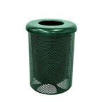 COATEDOUTDOORFURNITURE RFT-P-GRN Heavy Duty Round Trash Receptacle by CoatedOutdoorFurniture