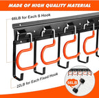 68'' All Metal Garden Tool Organizer Wall Mount Garage Tool Organizers and - Image 3