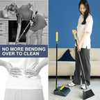JEHONN Broom and Dustpan Set for Home, 54 Inches Long Handle Lightweight 180 - Image 9