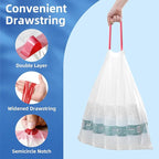 13.2 Gallon Tall Kitchen Drawstring Trash Bags, Leak Proof, Waste Bag - Image 5