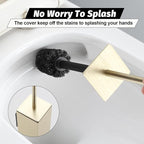 BGL Toilet Brush and Holder Set Brushed Gold Wall Mounted - Image 6