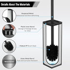 Square Toilet Brush with Holder, Stainless Steel Toilet Bowl Brush and Holder - Image 5