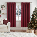 BGment Burgundy Blackout Curtains 72 Inch Length 2 Panels - Image 4