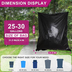 25-30 Gallon Trash Bags Black 120 Count - Image 2
