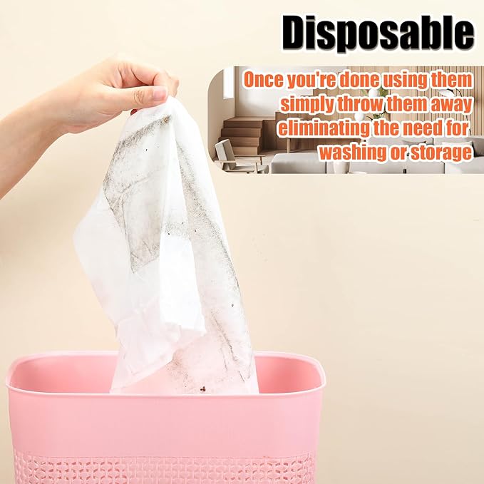300 Counts Sweeper Wet Mopping Cloths 17.7 x 11.8'' X Large Wet Mop Pads - Image 6