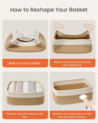 Small Woven Basket, 13.5 x 9.5 x 5 Inches, Storage Basket - Image 8