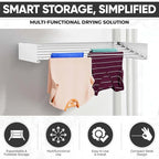 Wall Mounted Laundry Drying Rack, Retractable Clothes Drying Rack, 6 Rods Towel - Image 9