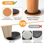 Felt Furniture Sliders for Hardwood Floors, PISAO 16 PCS 3 ½” Heavy Duty - Image 5