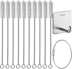 10Pack Straw Cleaner Brush- Long Stainless Steel Straw Brush by HGJST
