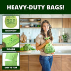 1.6 Gallon Compostable Trash Bags Handle, Heavy Duty Thick 0.6 Mil, 6.06 Liter - Image 3