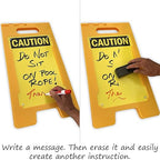 SmartSign - SF-0127-FB-25x12-DE Caution Blank Write-On Folding Floor Sign - Image 5