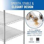 Shelf Liners for Wire Shelf System: Set of 5 in Graphite: 18 x 42 inch: Plastic - Image 6