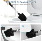 SetSail Toilet Brush and Holder, Self Closing Lid Toilet Bowl Brushes Holder - Image 6