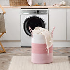 CLHMILY&Z 40L Laundry Basket Round Storage Rope Basket - Image 2