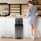SIMPLI-MAGIC 13.2 Gallon Step Trash Can – Kitchen Garbage Can - Image 7
