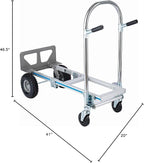 2 in 1 Aluminum Hand Truck Dolly 770lbs Weight Capacity Convertible Hand Truck - Image 8