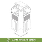 Patiowell 36 Gallon Outdoor Trash Can, Resin Outdoor Garbage Can - Image 9