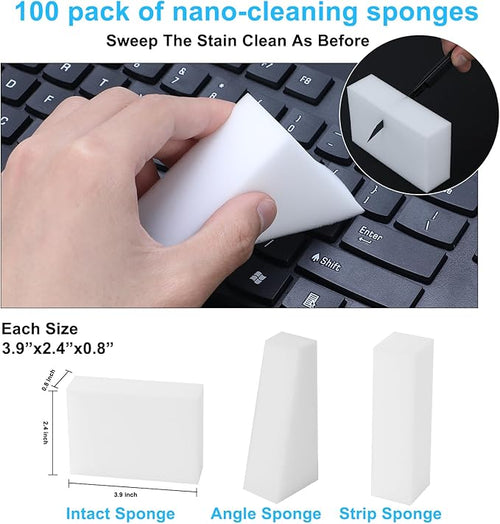 100 Pack Magic Sponge Eraser, Extra Thick and Long Lasting Melamine Cleaning - Image 2