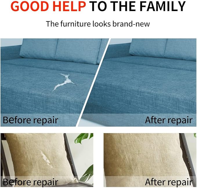Fabric Repair Patches, 17X79 Inch Linen Repair Tape Self-Adhesive Fabric - Image 5