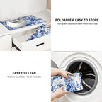 Chinoiserie Blue And White Floral Butterfly Dish Drying Mats - Image 9