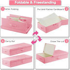 punemi Under Bed Storage With Lids, 2 Pack Pink Underbed Storage Bins Containers - Image 3