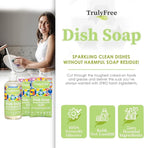 Truly Free Natural Concentrated Dish Detergent Dishwashing Liquid | Plant-Based - Image 2