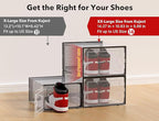 Kuject XX-Large Shoe Storage Boxes Organizers Clear Plastic Stackable 12 Pack - Image 2