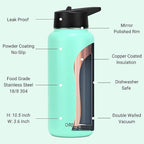 DRINCO Stainless Steel Water Bottle Spout Lid Vacuum Insulated Double Wall - Image 5