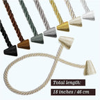 Hion Magnetic Curtain Tiebacks Dark Brown 2pcs, Curtain Tiebacks Buckles - Image 2