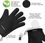 KITCHEN PERFECTION XL Silicone Smoker Oven Gloves -Extreme Heat Resistant BBQ - Image 2