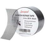 Black Window Screen Repair Tape, 2 in X 30 FT Screen Repair Kit by Secopad