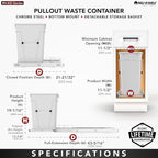 Rev-A-Shelf Pullout Trash Can for Under Kitchen Cabinets 35 Qt Garbage Waste - Image 4