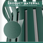 8Gallon Round Large Outdoor Trash Can, Heavy Duty Metal Slatted Garbage Can - Image 3