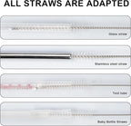 Straw Cleaner Brushes Sets, 12 Pieces 8.2 Inch Botthle Cleaning Brush and Nylon - Image 2