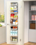 12.3" W Narrow Over the Door Pantry Organizer, 8-Tier Over the Door Organizer by VyGrow