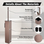BGL Toilet Brush and Holder Set Rose Gold Wall Mounted - Image 3