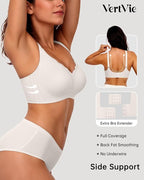 Vertvie Womens Seamless Bras No Underwire Supportive Wireless Push Up Full - Image 3