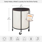 StorageWorks Rolling Laundry Basket, Laundry Hamper - Image 2