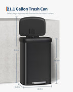 Garvee 21 Gallon / 80 Liter Metal Trash Can - Image 6