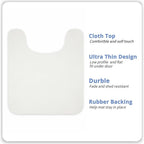 Toilet Rugs U Shaped Bathroom Rug, Machine Washable Non Slip Quick Dry Super - Image 2