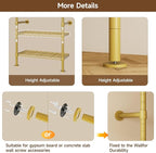 ONBRILL L4 Wall Mounted Industrial Pipe Clothing Rack, Closet Organizer System - Image 8