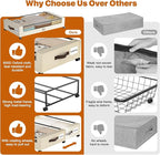Under Bed Storage with Wheels, 4 Pack Under Bed Storage Containers with Clear - Image 7