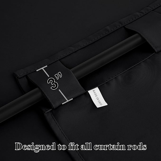 RYB HOME Blackout Curtains 80 inches Long Thermal Insulating Large Window - Image 2