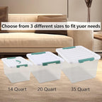 Xyskin 35 Quart Clear Large Storage Box, Plastic Storage Bins - Image 7