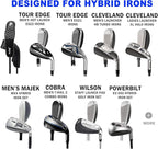 mytag 8PCS Golf Hybrid Iron Covers Set, Knit Hybrid Head Covers, Fits Cobra T - Image 4
