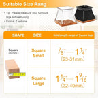 CHUNZEXI 32 Pack Square Chair Leg Floor Protectors - Image 2
