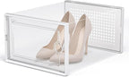 Kuject X-Large Shoe Storage Boxes Organizers Clear Plastic Stackable 12 Pack - Image 5